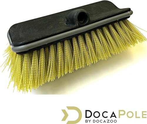 DOCA Scrub Brush 6-24 Ft with Long Handle Extension Pole - Outdoor Broom and Scrubbing Brush for House Floor, Deck, Patio, Car - Hard Brush - size: With Pole - 24 Ft, style: Hard Brush