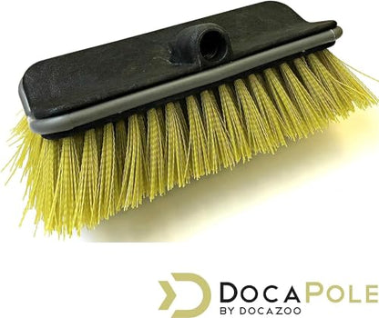 DOCA Scrub Brush 6-24 Ft with Long Handle Extension Pole - Outdoor Broom and Scrubbing Brush for House Floor, Deck, Patio, Car - Hard Brush - size: With Pole - 24 Ft, style: Hard Brush