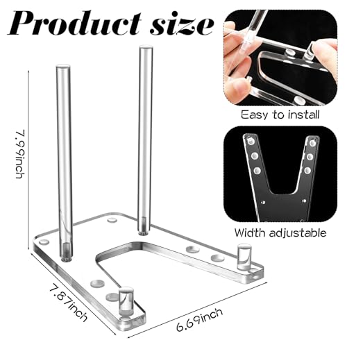 Weysat 8" Acrylic Plate Stand Holder for Display Adjustable Easel Display - size: 8"