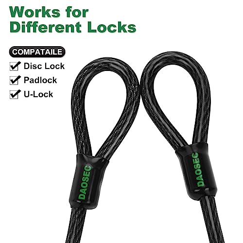 7 ft x 1/2" Heavy Duty Cut-Proof Security Cable, Kayaking & Outdoor Equipment - size: 7FT