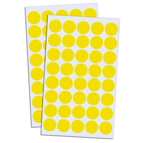 TownStix 2000 Pack, 3/4" Round Dot Stickers Circle Labels - Yellow - color: Yellow, size: 2000 Pack