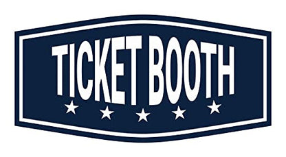 Fancy Ticket Booth Sign (Navy Blue/White) - Small - color: Navy Blue / White, size: Small (3" x 6")