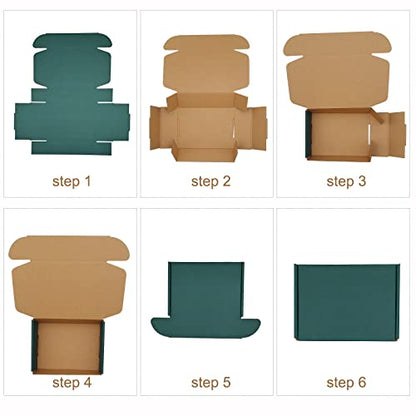 Green Recyclable Cardboard Small Gift Mailer Boxes for Shipping Packaging Craft Gifts Giving Products (25 Pack, 9 x 6 x 2 Inch) - color: Green, size: 9 x 6 x 2 Inch
