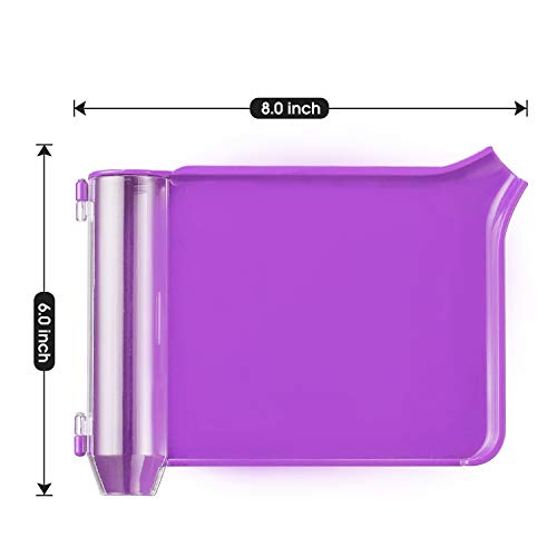 Medarchitect Pill Counting Tray with Wood-Handle Spatula, Purple