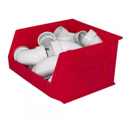 Red Plastic Stackable Storage Bins Hanging Organizer, 3-Pack XC55578
