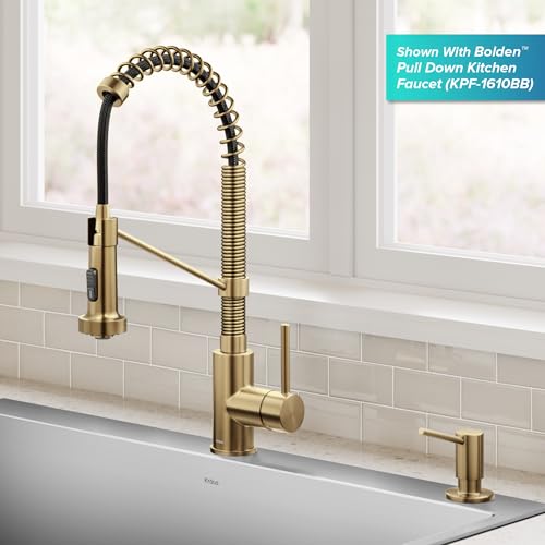 KRAUS Kitchen Soap and Lotion Dispenser in Spot-Free Brushed Brass, KSD-43SFBB - color: Spot Free Brushed Brass