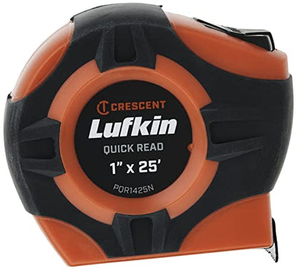 Crescent Lufkin Tape,1"X25', Quickread, Hi-Viz Orange - PQR1425N - style: 25 Foot Quickread