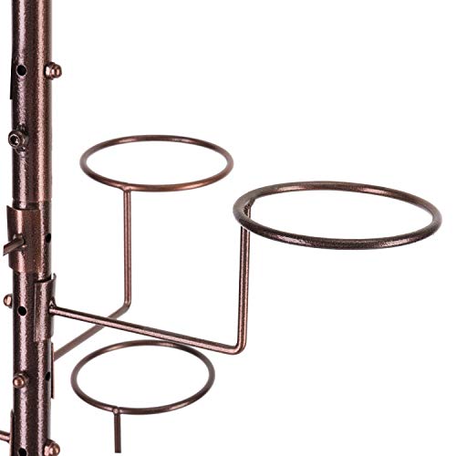 MyGift Hat Rack Tree with 20 Hooks, Cowboy Hat & Cap Display Stand - color: Dark Brown