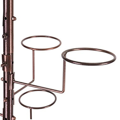 MyGift Hat Rack Tree with 20 Hooks, Cowboy Hat & Cap Display Stand - color: Dark Brown