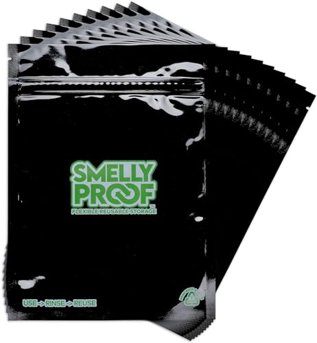 Smelly Proof Reusable Food Storage Bags, Black 4-Mil Thick, Heavy Duty Reusable Snack Bags, Reusable Freezer Bags, BPA-Free, No PEVA, Non-Silicone, 6.5” x 7.5”, 50-Pack - size: 50 x Reusable Bags