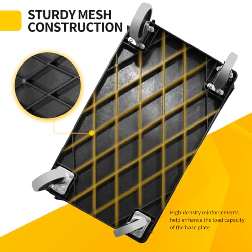 MaxWorks Heavy Duty 2‑Shelf Service Cart 500 lb Capacity Polypropylene Utility Cart with 5" Non‑Marring Casters Deep Trays and Built‑In Tool Storage for Garage Warehouse Workshop (80855) - size: 30 Inch X 16 Inch