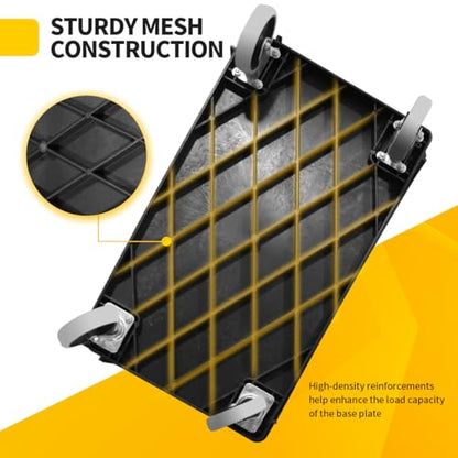 MaxWorks Heavy Duty 2‑Shelf Service Cart 500 lb Capacity Polypropylene Utility Cart with 5" Non‑Marring Casters Deep Trays and Built‑In Tool Storage for Garage Warehouse Workshop (80855) - size: 30 Inch X 16 Inch