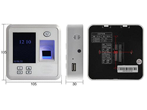 Biometric Fingerprint & RFID Access Control System Track Both Entry and Exit 600lbs Magnetic Lock 110V Power Unit RFID Keychains/Cards Push to Exit Button & Doorbell - size: Fingerprint Track In & Out