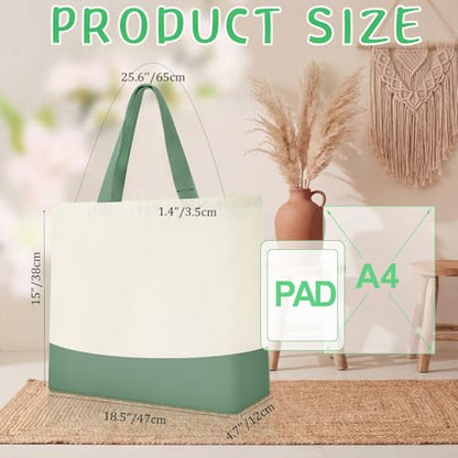 Epakh Canvas Tote Bags Bulk 18.5 x 15 In - color: Beige and Colorful