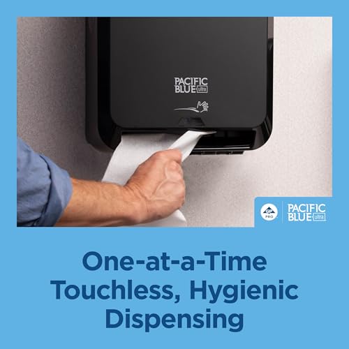 Pacific Blue Ultra 8" High-Capacity Automated Touchless Paper Towel Dispenser by GP PRO (Georgia-Pacific); Black; 59590; 12.9" W x 9" D x 16" H; 1 Dispenser - style: Automated dispenser