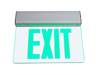 NICOR Lighting LED Emergency Exit Sign, Clear with Green Lettering (EXL2-10UNV-AL-CL-G-1) - color: Clear, Green Letters