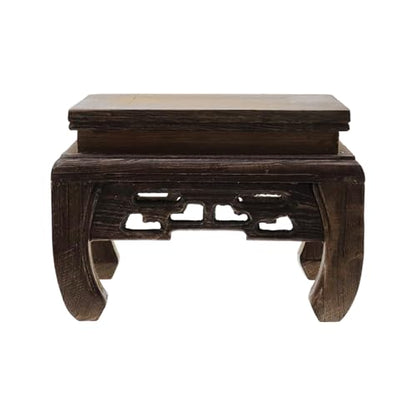 Wooden Display Stand Base Wood Carved Craft Pedestal, 4.72" x 4.72" - size: Square, 4.72" x 4.72"