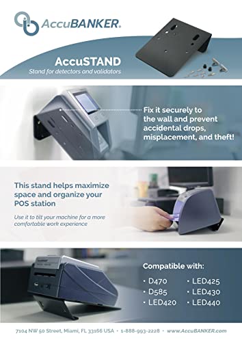 AccuBANKER LED425 Cash and Card Detector with AccuSTAND - style: LED425 (with AccuSTAND)