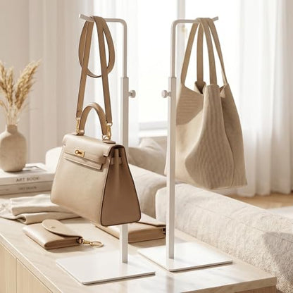 6 Pack Purse Stand Holder Handbag Display Stand, White - color: White
