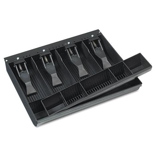 STEELMASTER 1046 Compact Steel Cash Drawer with Disc Tumbler Lock, Includes 2 Keys, Touch Button Release, Removable Tray, Black (225104604)