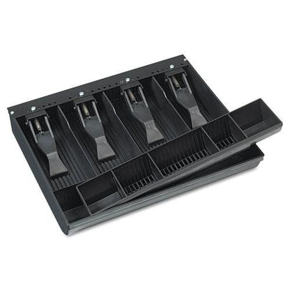 STEELMASTER 1046 Compact Steel Cash Drawer with Disc Tumbler Lock, Includes 2 Keys, Touch Button Release, Removable Tray, Black (225104604)