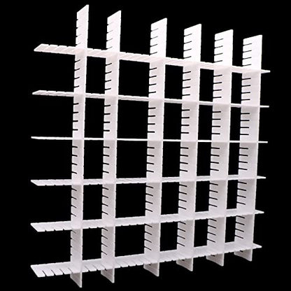 30Pcs Adjustable Drawer Organizer, White Plastic DIY Grid Drawer Dividers, 15.75x1.97x0.1in, for Socks, Underwear, Makeup, Cosmetic, Clothes