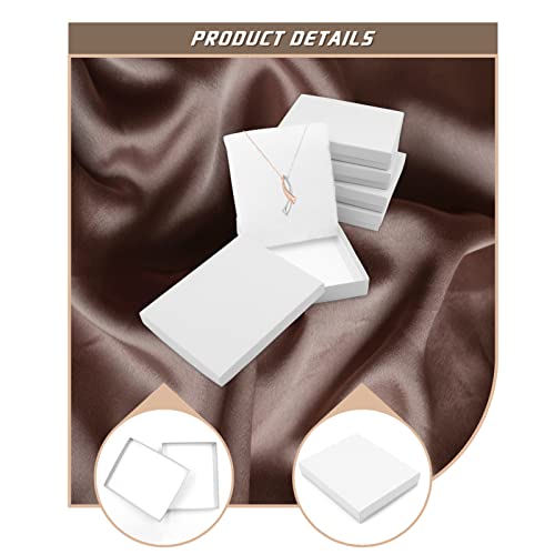 Cardboard Jewelry White Gift Boxes 10 Pack6x5×1 inches, its apply to displaying necklaces, rings, bracelets, earrings - color: White, size: 6 x 5 x 1 inches (Pack of 10)