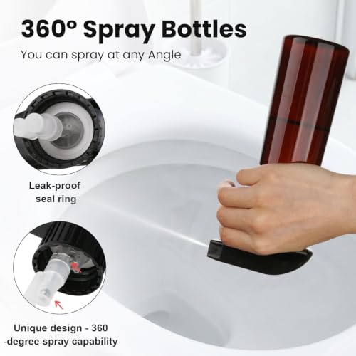 2 Pack 10oz/310ml 360° Reverse Plastic Spray Bottles - color: B-Brown