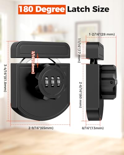 Combination Cabinet Lock, Keyless Code Lock, Black, 2 Pack - color: Black-2PCS