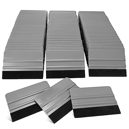 NEWISHTOOL 100 PCS Felt Squeegee for Vinyl, PPF Tint Wrap Application Tool - color: Gray