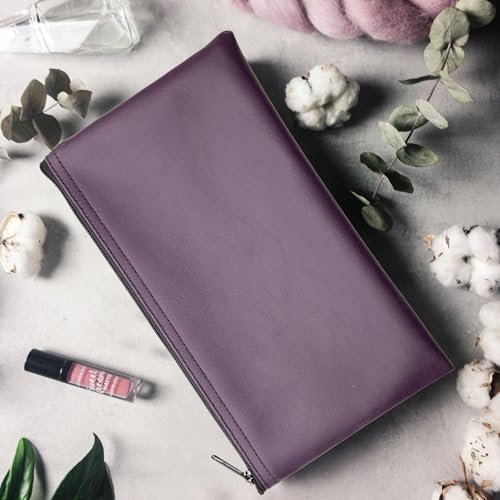 Multi-Purpose Zipper Bag, Purple, 11 x 6 Inch - color: Purple