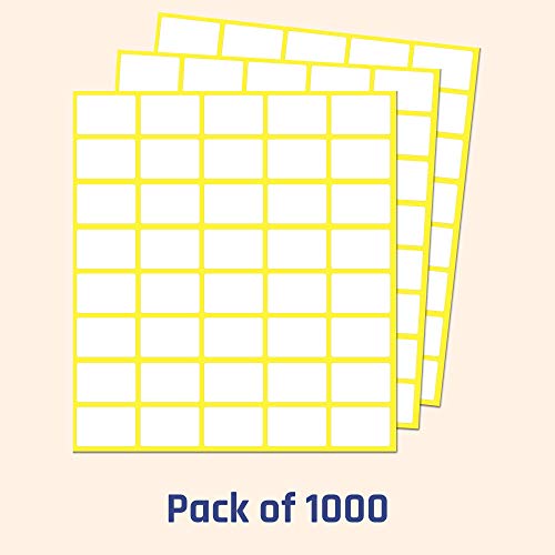 1000 Pack, 0.5" x 0.75" - White Labels Stickers for Writing, Price Stickers - size: 0.5" x 0.75" | 1000 Labels