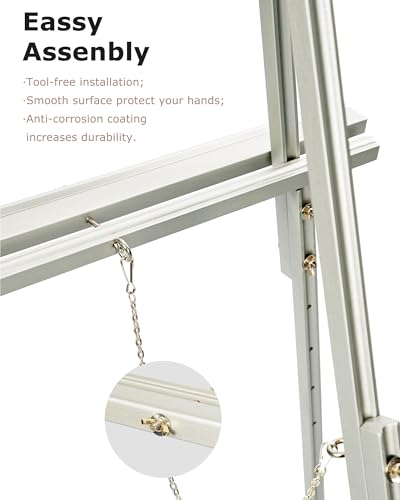 DJAR 3 Pcs 63" Adjustable Wooden Display Easel Stand for Sign - color: Green, size: 3pcs