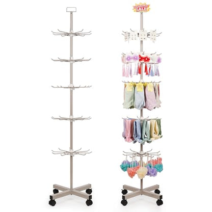 5 Tier Retail Display Stand Store Display Rack, Grey - color: Grey