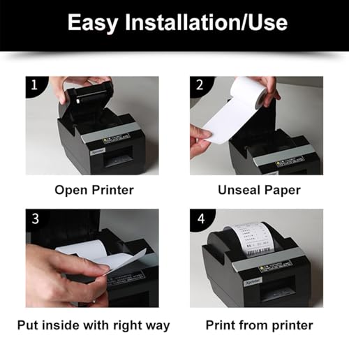 Jayard 2-1/4"X50' Thermal Paper Rolls For Credit Card - Cash Register Rolls - Premium Register Tape Pos Thermal Printer Paper (400 Rolls) - size: 2-1/4" X 50', style: 400Roll