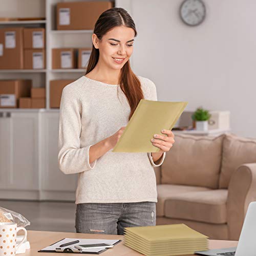UCGOU Natural Kraft Bubble Mailers 6x10 Inch 50 Pack Usable Size 6x9 Brown Padded Envelopes #0 Small Business Mailing Packages Self Sealing Tear Resistant Boutique Shipping Bags for Jewelry Supplies - size: 6x10" 50PC