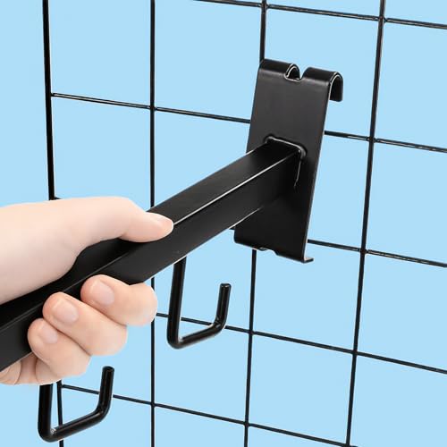 6 Pack Gridwall Waterfall Faceout with 5 Hooks, 16.5 Inch