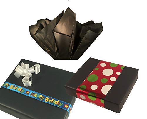 Tissue Paper for Gift Bags - 500 Sheets 14x20in Wrapping Paper, Black - color: Black, size: 500 Count, 14 x 20 in