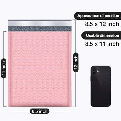 UCGOU Bubble Mailers 8.5x12" 40 Pack Usable Size 8.5x11" Light Pink Padded - color: Light Pink, size: 8.5x12" 40PC