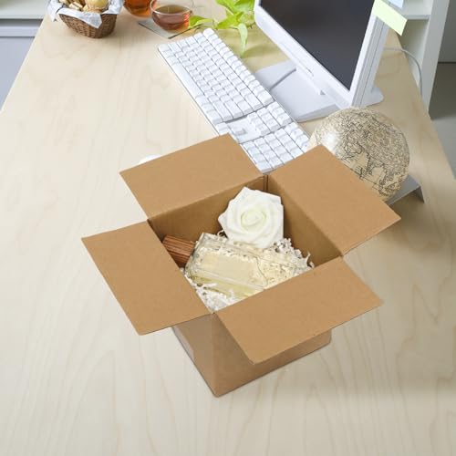 6 Pack 6x6x6 Shipping Boxes Brown Corrugated Cardboard Mailers - size: 6x6x6in