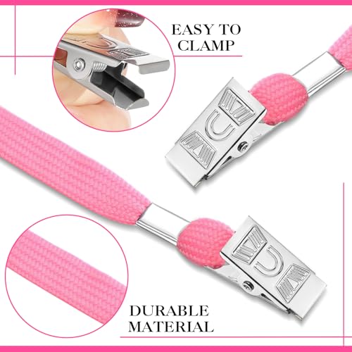 Marspark 4"x3" Name Badge Holder with Lanyard Bulk, Pink, 50 Sets - color: Pink