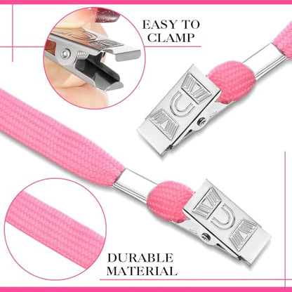 Marspark 4"x3" Name Badge Holder with Lanyard Bulk, Pink, 50 Sets - color: Pink
