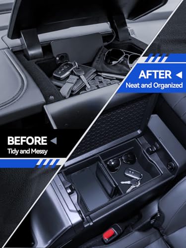 for RAV4 Center Console Organizer 2026 Toyota RAV4 (6th Gen) Hybrid/PHEV Accessories Armrest Tray Middle Storage Box Insert Container Durable ABS Plastic - size: for Toyota RAV4 2026