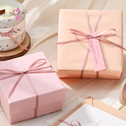 MAYREEL Dusty Rose Satin Ribbon 1/8 Inch Thin Double Faced 50 Yards - color: Dusty Rose, size: 1/8 Inch