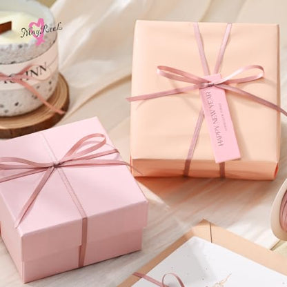 MAYREEL Dusty Rose Satin Ribbon 1/8 Inch Thin Double Faced 50 Yards - color: Dusty Rose, size: 1/8 Inch