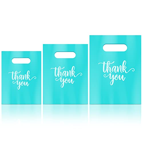 Eersida 200 Pcs Thank You Bags for Small Business, Turquoise - color: Turquoise