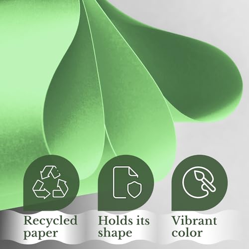 Paclord Flower Wrapping Paper, 12" x 1200" (100 ft), 45 lbs Thickness - color: Light Green, style: 12"W x 1200"L