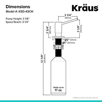 KRAUS Kitchen Soap and Lotion Dispenser in Chrome, KSD-43CH - color: Chrome
