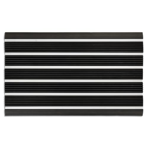 Ecomills Alumat Aluminum Doormat, 17.3" x 27.5", Black - size: 1'5" x 2'4" (Rectangular)