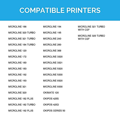 LD Products Compatible Ribbon Replacement for Okidata 52102001 (BK, 6-Pk)
